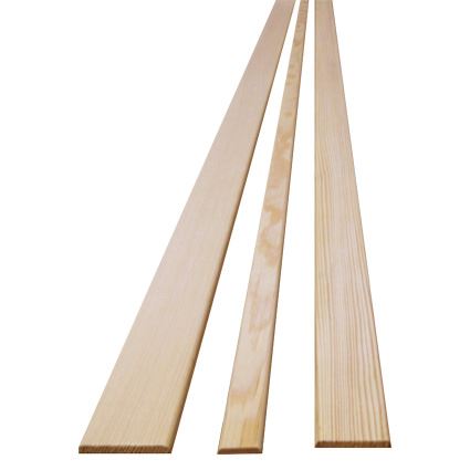 drevená masívna lišta borovica plochá SP, cena za 1 ks