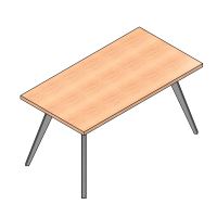 stylová moderní noha ke stolům RODOS, výška 72 cm, černá perlička, 4 nohy v setu (1)