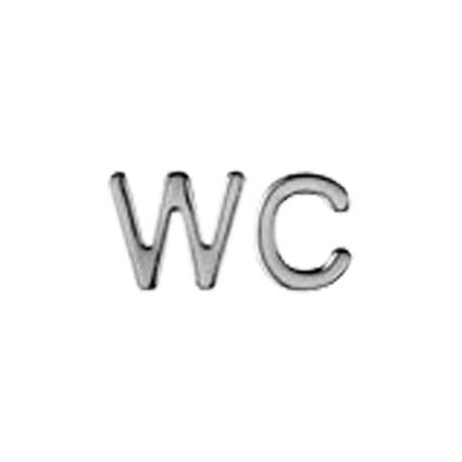 logoprint, samolepiaci rozlišovaci piktogram na dvere "WC"; 37mm, 53mm