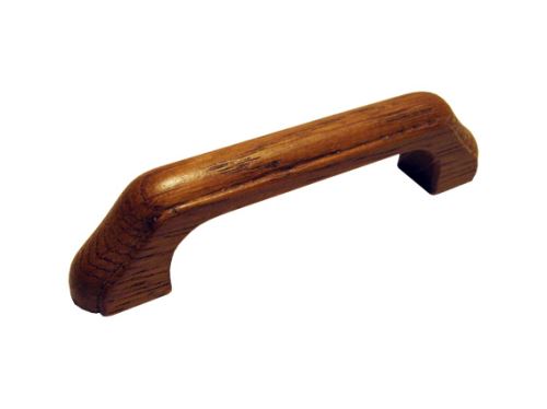nábytková úchytka (madlo) drevená lakovaná s metrickým závitom, oblúčik 06