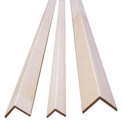 drevená masívna lišta borovica roh pravidelný SP, cena za 1 ks