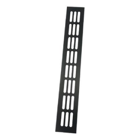 mříž hliníková větrací nábytková, barva černá, šířka 60mm