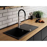 Granitový dřez s odkapávačem MERKUR 760, do skříňky šíře 50 cm (3)