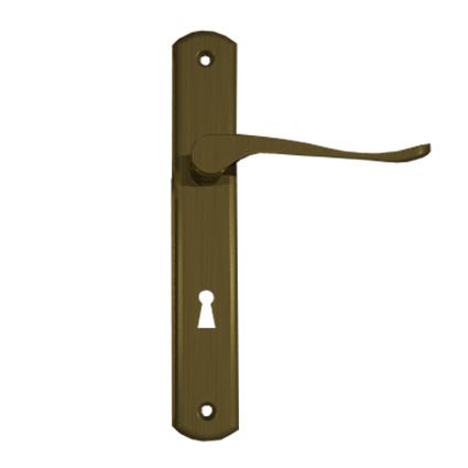 mosadzné kovanie na vnútorné dvere, retro kľučka ELA, staromosadz (bronz)
