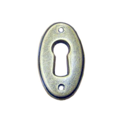 retro zdierka pre kľúč k nábytkovým dvierkam, truhly, oválna, bronz