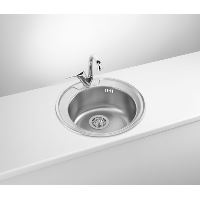 Nerezový jednodřez bez odkapávače TWIST 490, kulatý, do skříňky šíře 45 cm, 490x490x170 (2)