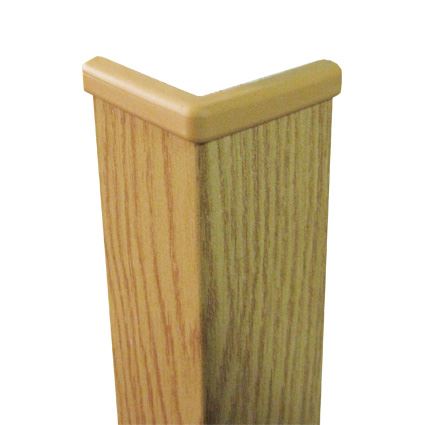 ochrana rohu stěny proti poškození , roh dřevo s folií a horním zakončením 40x40mm,vhodný k nalepení, délka 1,45m