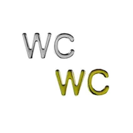 logoprint, samolepící rozlišovací piktogram na dveře „WC“  37mm, 53mm
