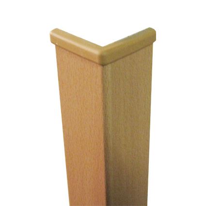 ochrana rohu stěny proti poškození , roh dřevo s folií a horním zakončením 40x40mm,vhodný k nalepení, délka 1,45m