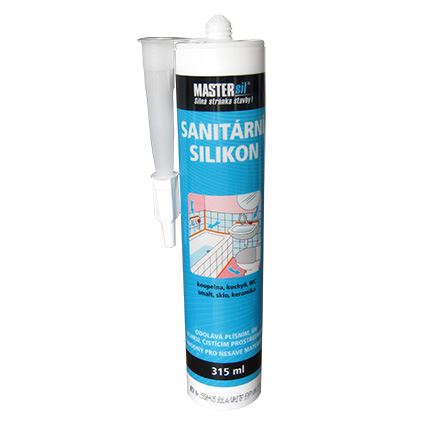 sanitární silikon Mastersil, v kartuši 315 ml