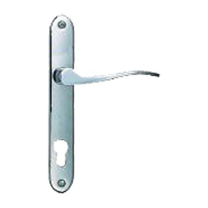 kovanie na vnútorné dvere, kľučka so štítom, Siluet, farba lesklý chróm