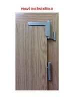 MINI dveřní pružinový zavírač, snadná montáž bez vrtání, pravo- levý, materiál- lakovaný hliníkový odlitek (1)
