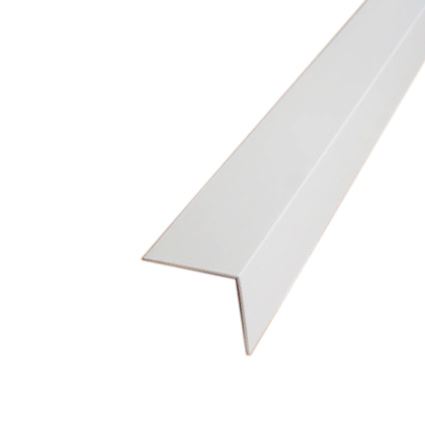 plastová ochrana rohu stěny proti poškození k nalepení, roh bílý hladký 10x10 mm, délka 2 m, bílý