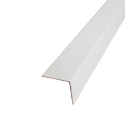 plastová ochrana rohu stěny proti poškození k nalepení, roh bílý hladký