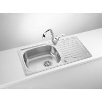 Nerezový dřez s odkapávačem DOPPIO 780, do skříňky šíře 50 cm, 780x430x160 mm (3)