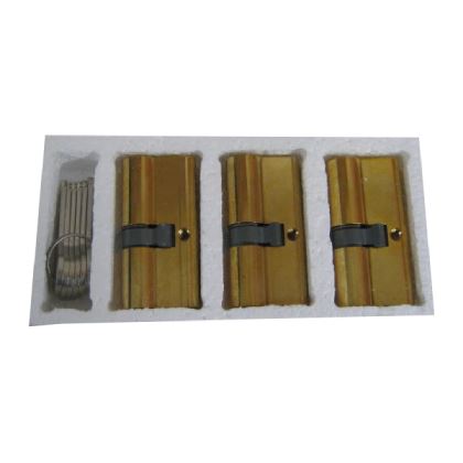 tri zjednotené cylindrické vložky FAB 100 29+35mm, 2. trieda bezpečnosti, 6 kľúčov