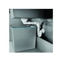 Keramický dřez SABOR 450WH, do skříňky šíře 50 cm, 450x475x215, bílý (3)
