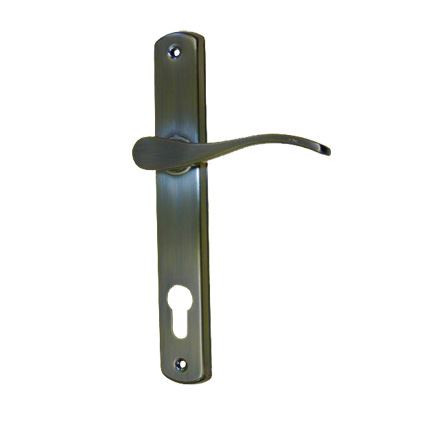 mosadzné kovanie na vnútorné dvere, retro kľučka EXCEL, staromosadz (bronz)