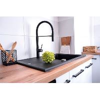 Granitový dřez s odkapávačem MEGALO 780, do skříňky šíře 50 cm (1)