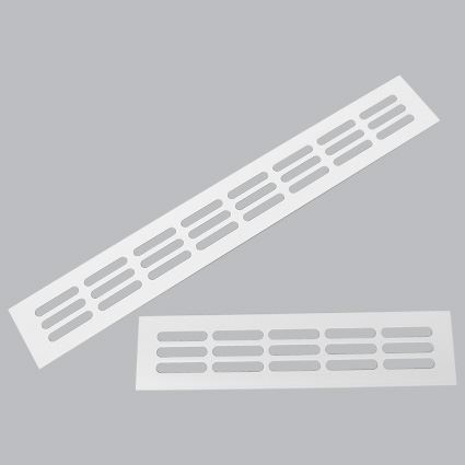 mříž hliníková větrací nábytková barva bílá , šířka 60mm