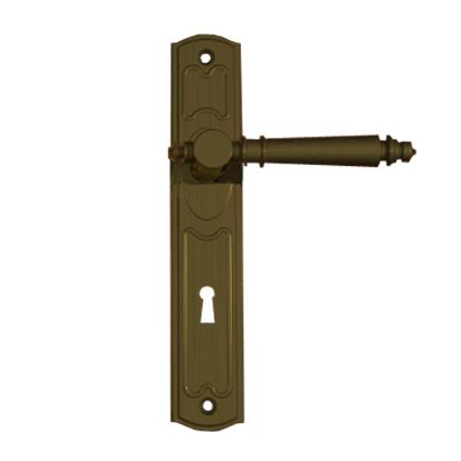 mosadzné kovanie na vnútorné dvere, retro kľučka EVA, staromosadz (bronz)