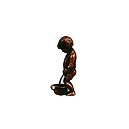 kovový rozlišovací piktogram, označení dveří – „WC chlapeček“, bronz