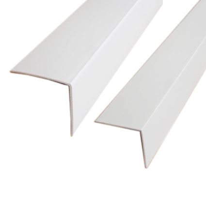 plastová ochrana rohu steny proti poškodeniu na nalepenie, dĺžka 2,70m, biely hladký