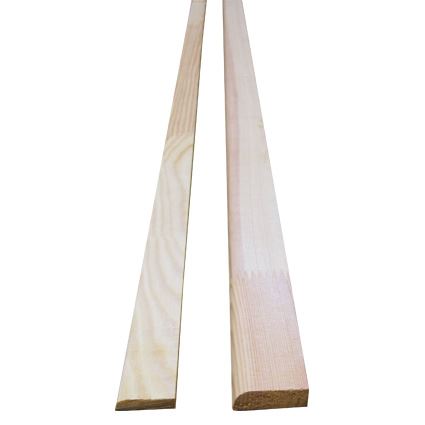 dřevěná nastavovaná lišta borovice plochá jednostranná SP, cena za 1 ks