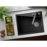 Granitový jednodřez bez odkapávače MIDAS 800, do skříňky šíře 80 cm (2)