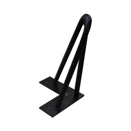 nôžka k nábytku moderná kovová, drôtová, trojuholník, výška 17,5 cm